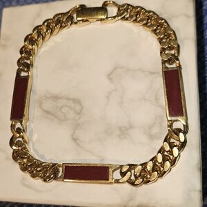 Vintage Avon Trazarra Wristchain w/Clasp GoldTone Small 7" Inner Circ. E.U.C.